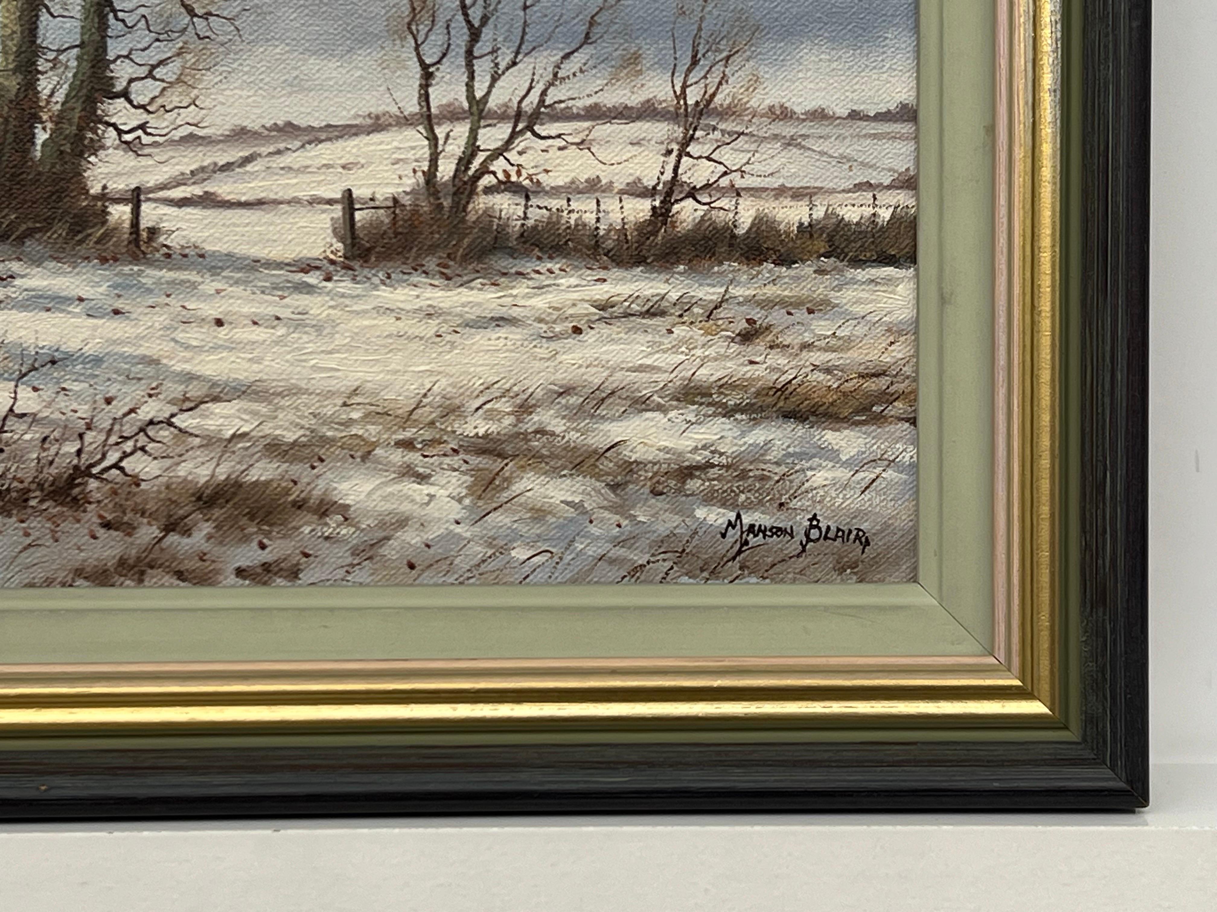 Original Oil Painting of Snow Landscape in Ireland by 20th Century Irish Artist 2