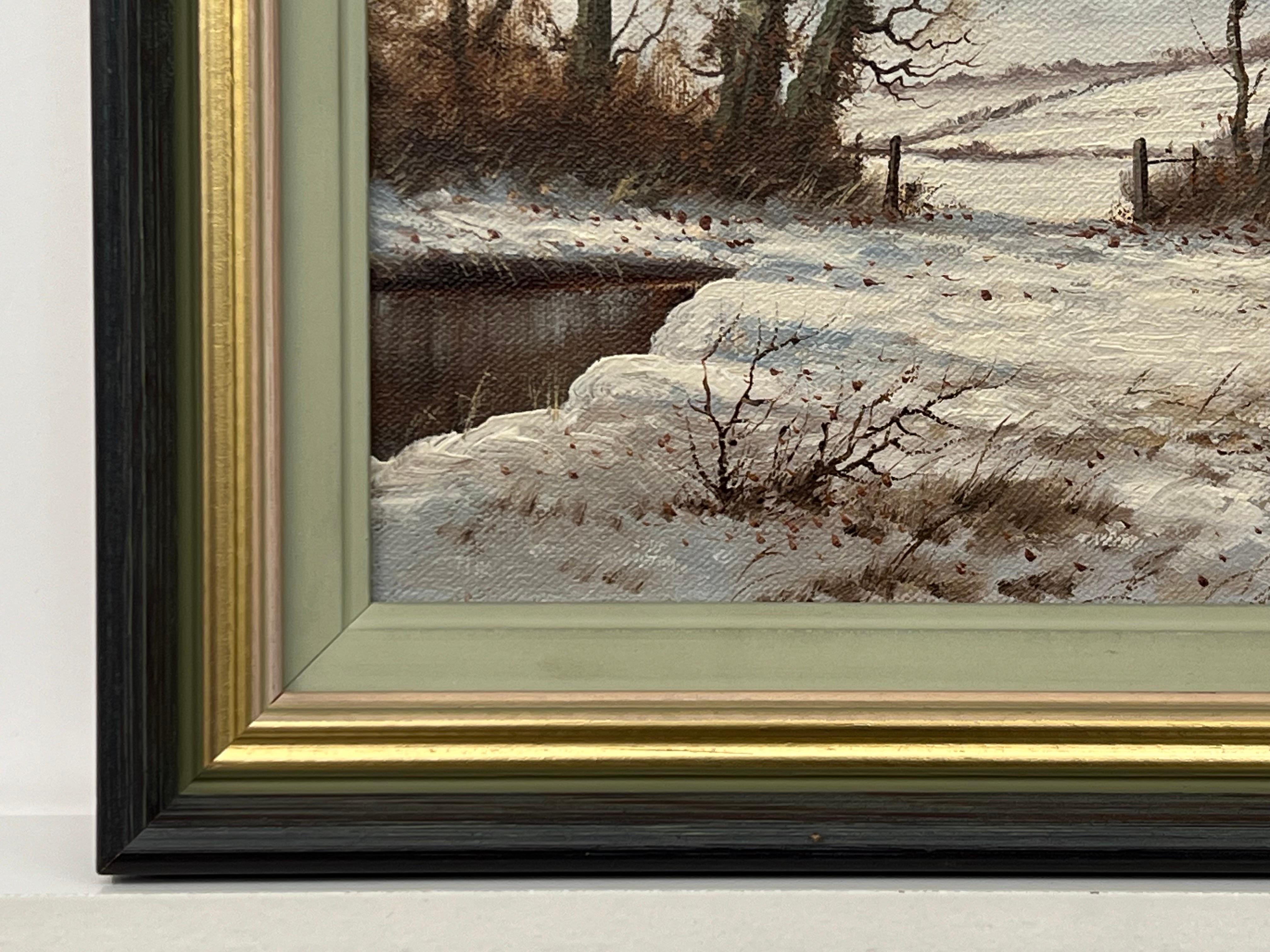 Original Oil Painting of Snow Landscape in Ireland by 20th Century Irish Artist 4