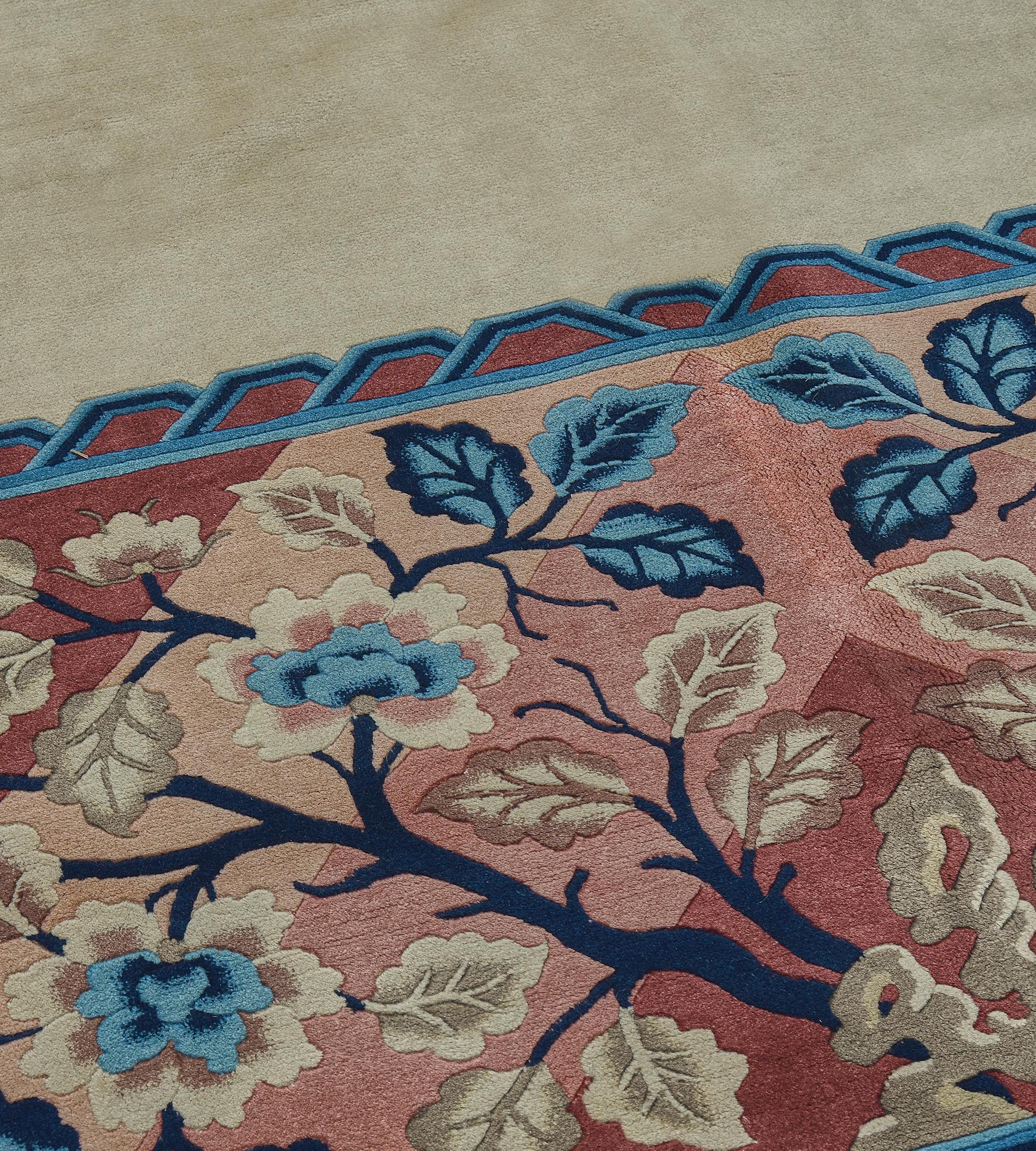 Cinese Tappeto Mansour Fine Handmade Modern Chinese Deco in vendita
