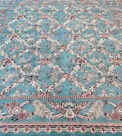 Mansour Hand-Knotted Tabriz Rug, Wool on Cotton, Pakistan, 120x96 in.