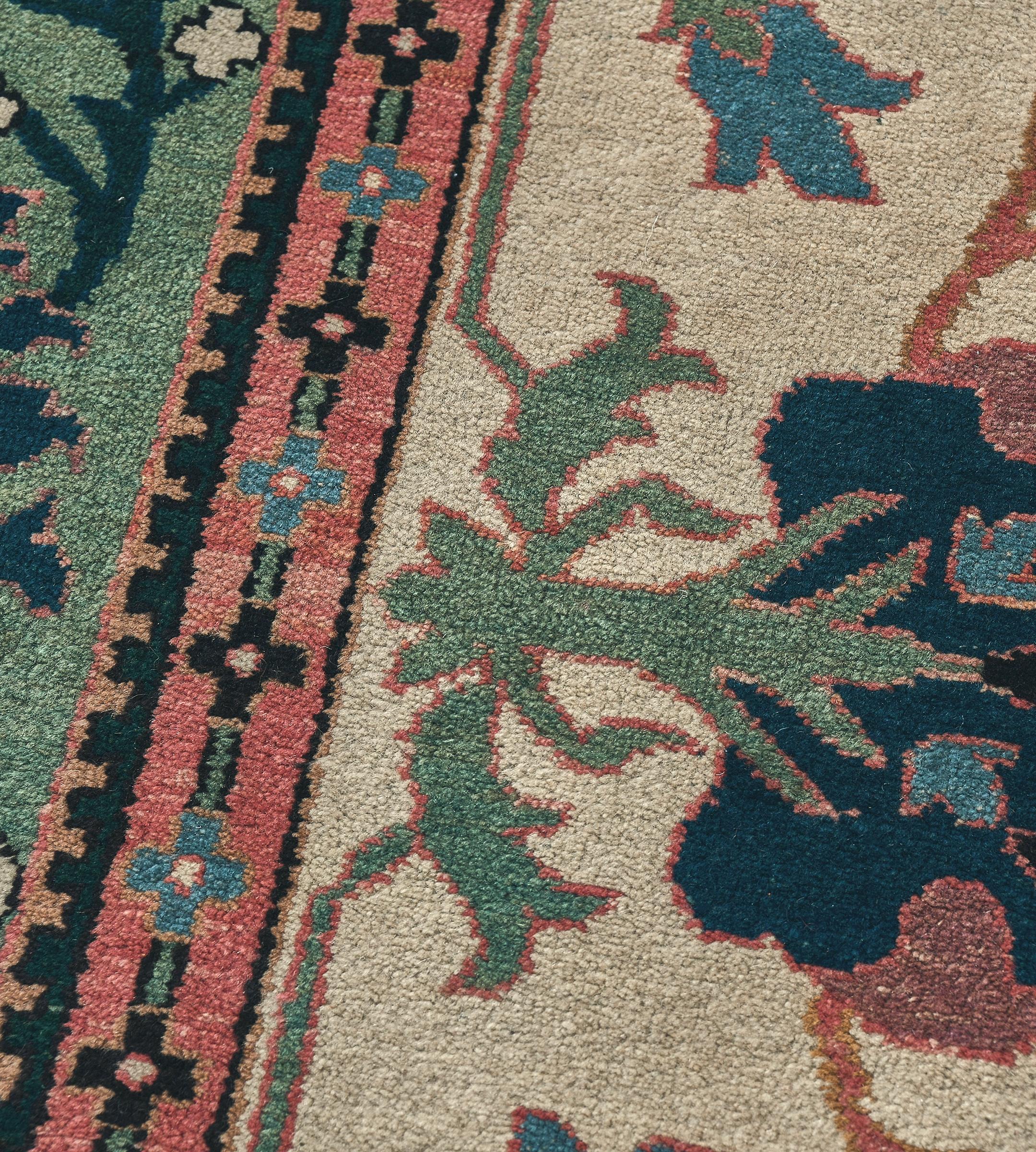 Mansour Handwoven Arts & Crafts Donegal Rug For Sale 1