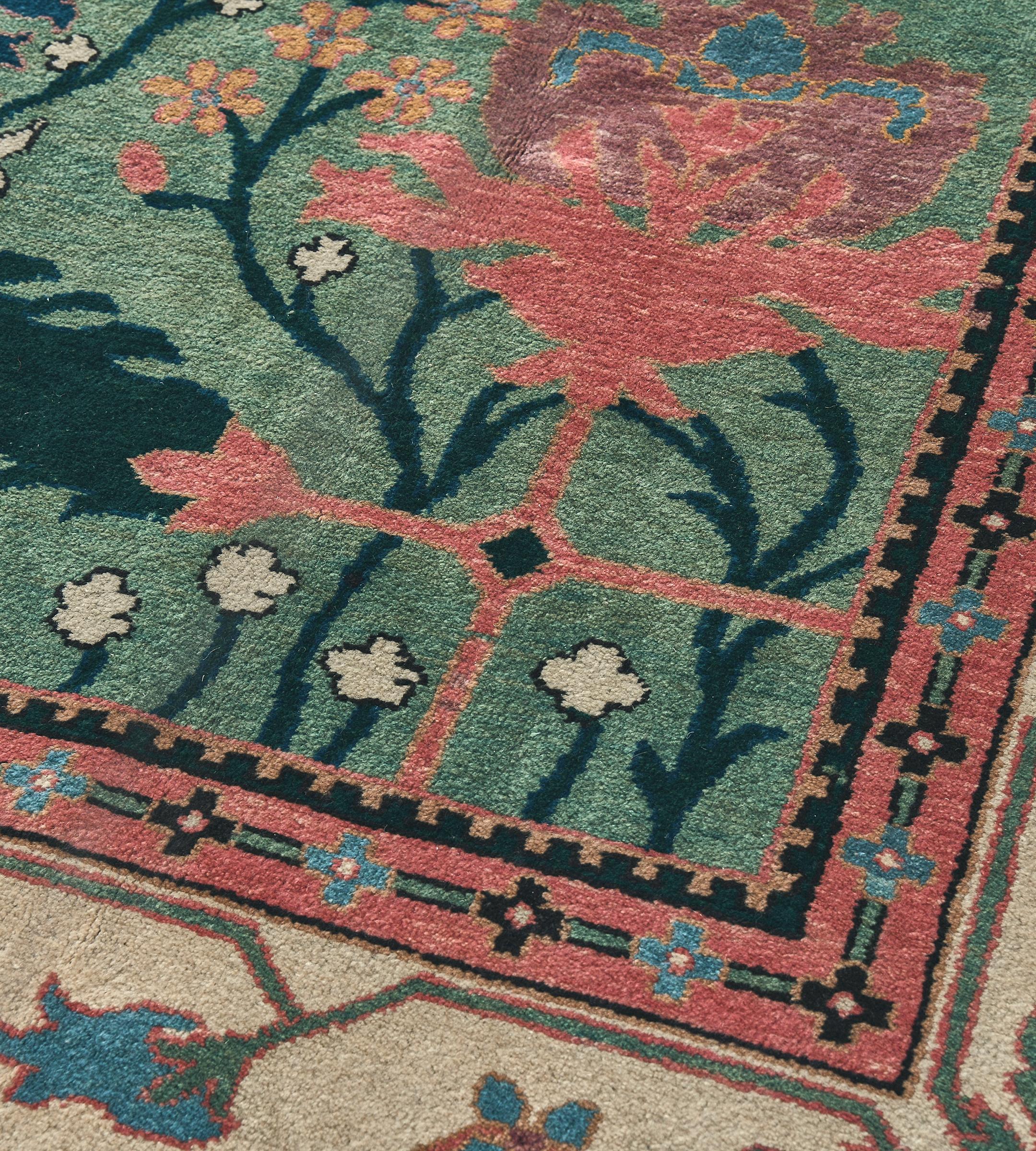 Mansour Handwoven Arts & Crafts Donegal Rug For Sale 2