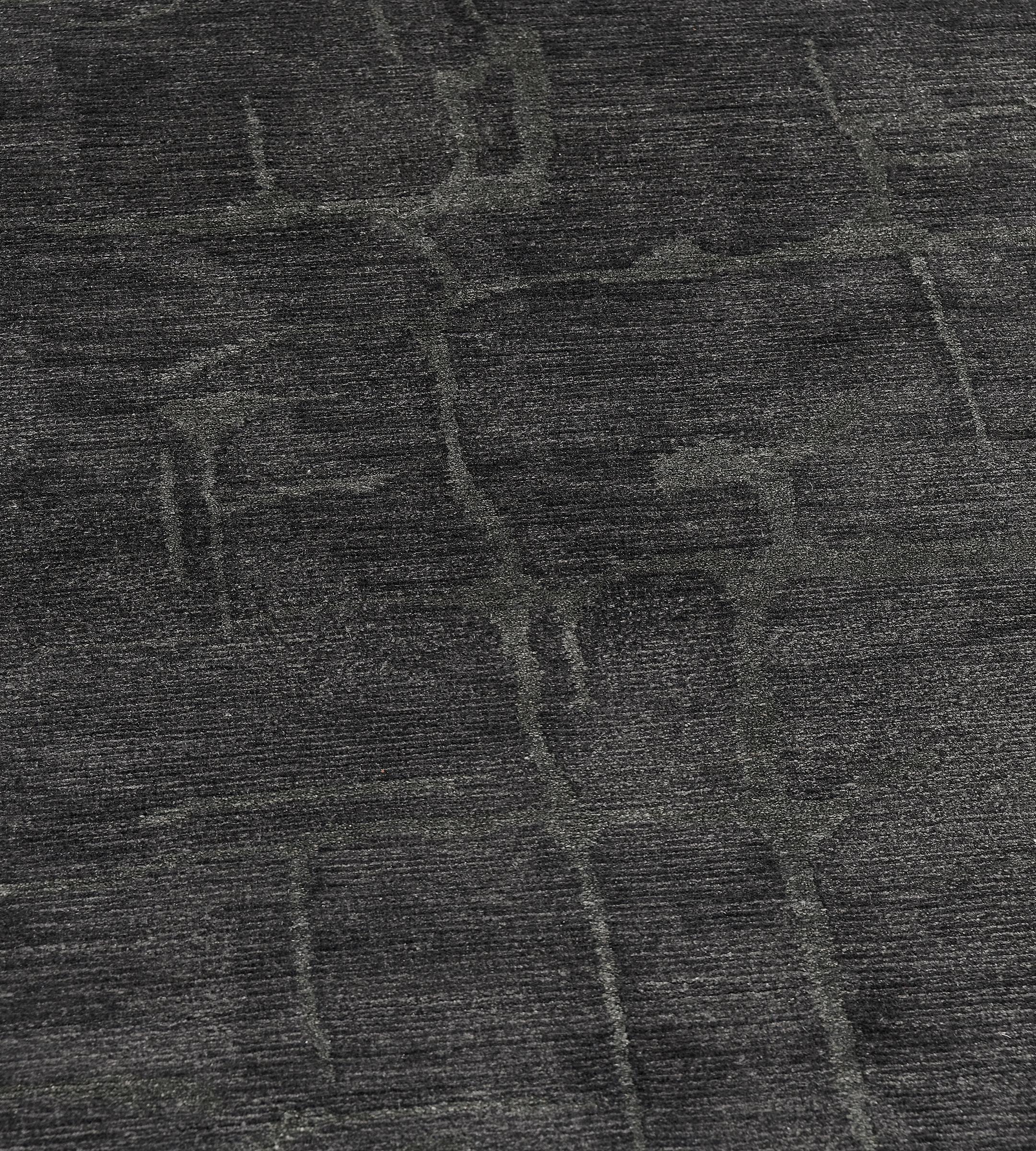 XXI secolo e contemporaneo Tappeto Zen Mansour dal design astratto e moderno in seta e lana in vendita