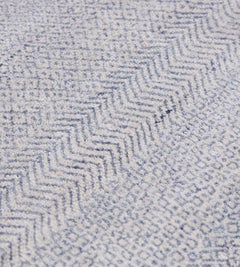 Mansour Modern Handwoven Blue Tribal Wool Rug