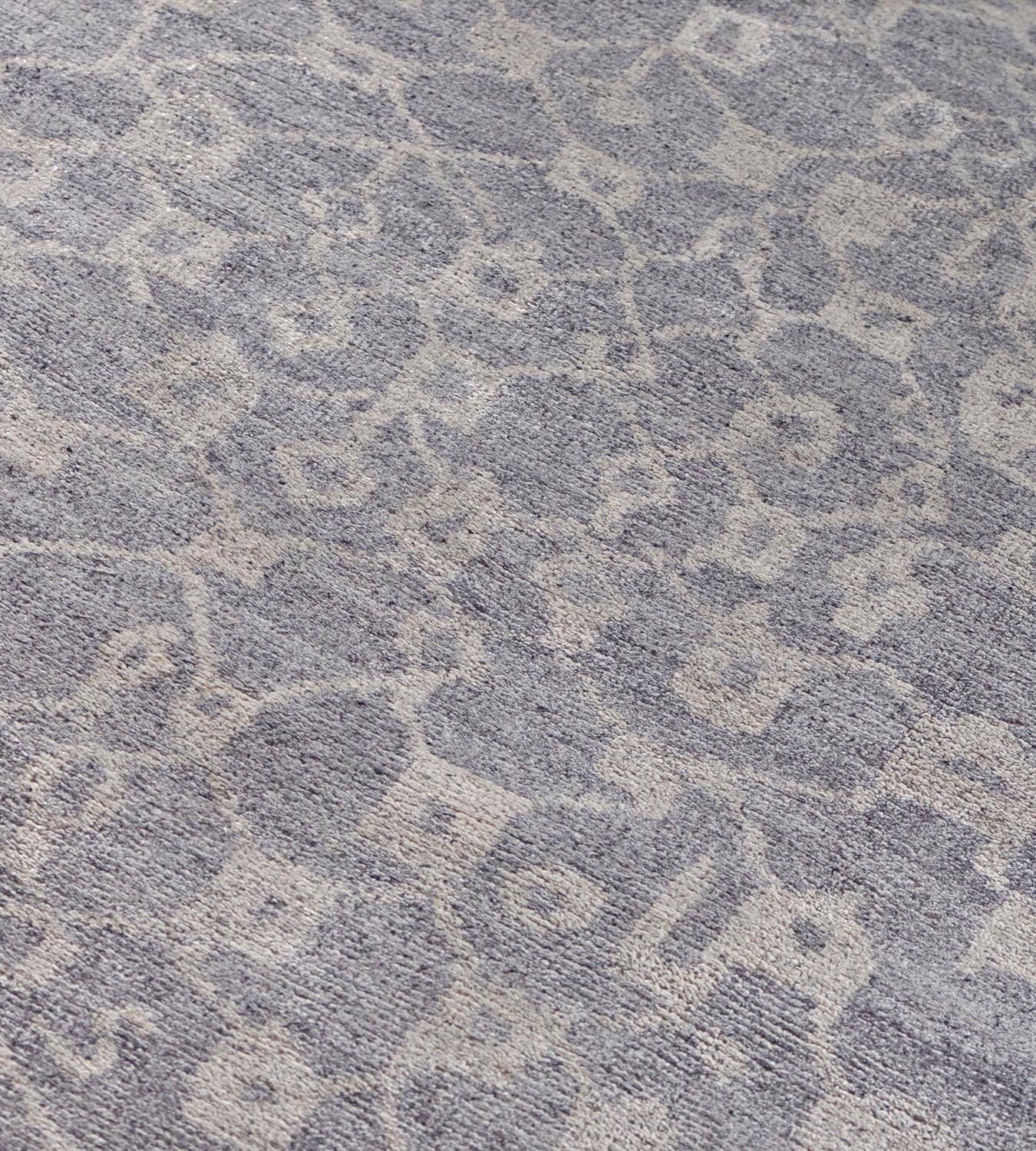 Wool Contemporary Mansour Modern Handwoven Moroccan Inspired Rug For Sale