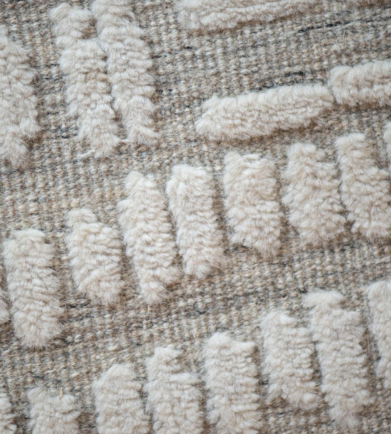 Mansour Modern Handwoven Moroccan Inspired Wool Rug In New Condition In West Hollywood, CA