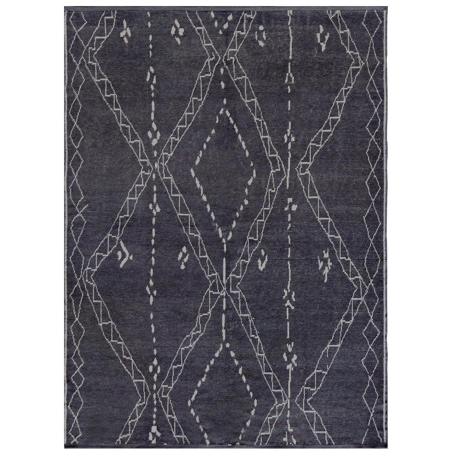 Handwoven Washed Grey Wool Rug 4'x6' Organic Modern Textured Style, in  Stock For Sale at 1stDibs