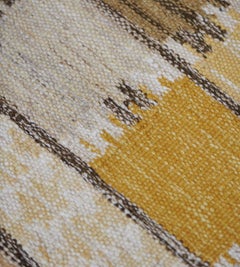 Mansour Modern Handwoven Swedish-Inspired Flat-Weave Yellow Wool Rug