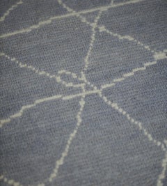 Contemporary Mansour Modern Hand-woven Wool Moroccan-Inspired Rug