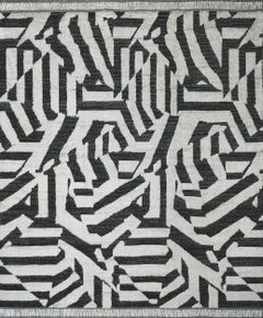Mansour Modern Steel Grey and White Moroccan-Inspired Rug