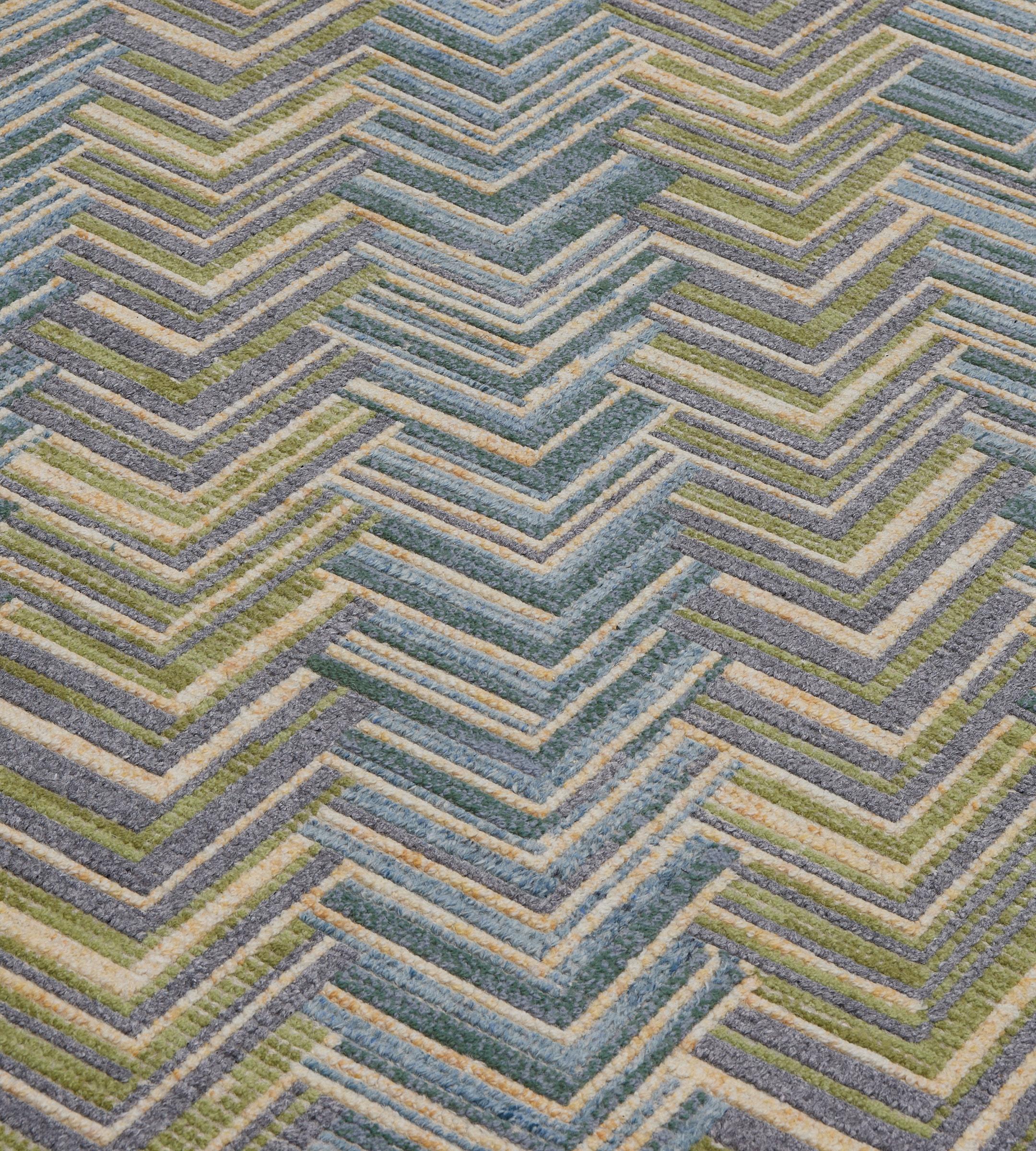 The Mansour Modern Swedish collection is primarily inspired by vintage Swedish flat-weave rugs whose geometric designs are relevant as ever in the 21st century. The collection utilizes a number of flat-weave techniques, yielding various distinctive