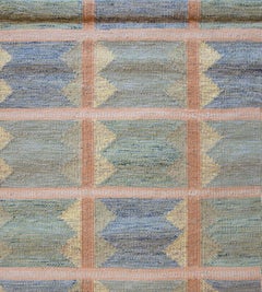 Mansour Modern Swedish Style Handwoven Wool Flat-Weave Rug