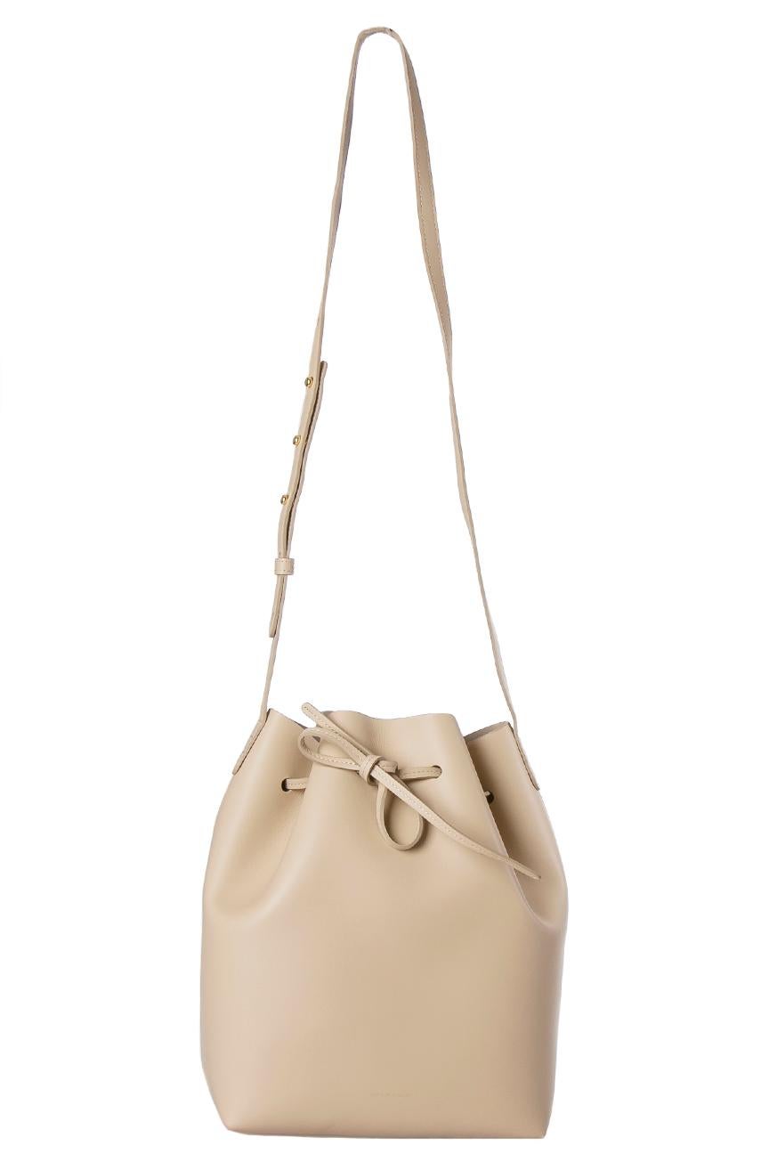 large leather bucket bag