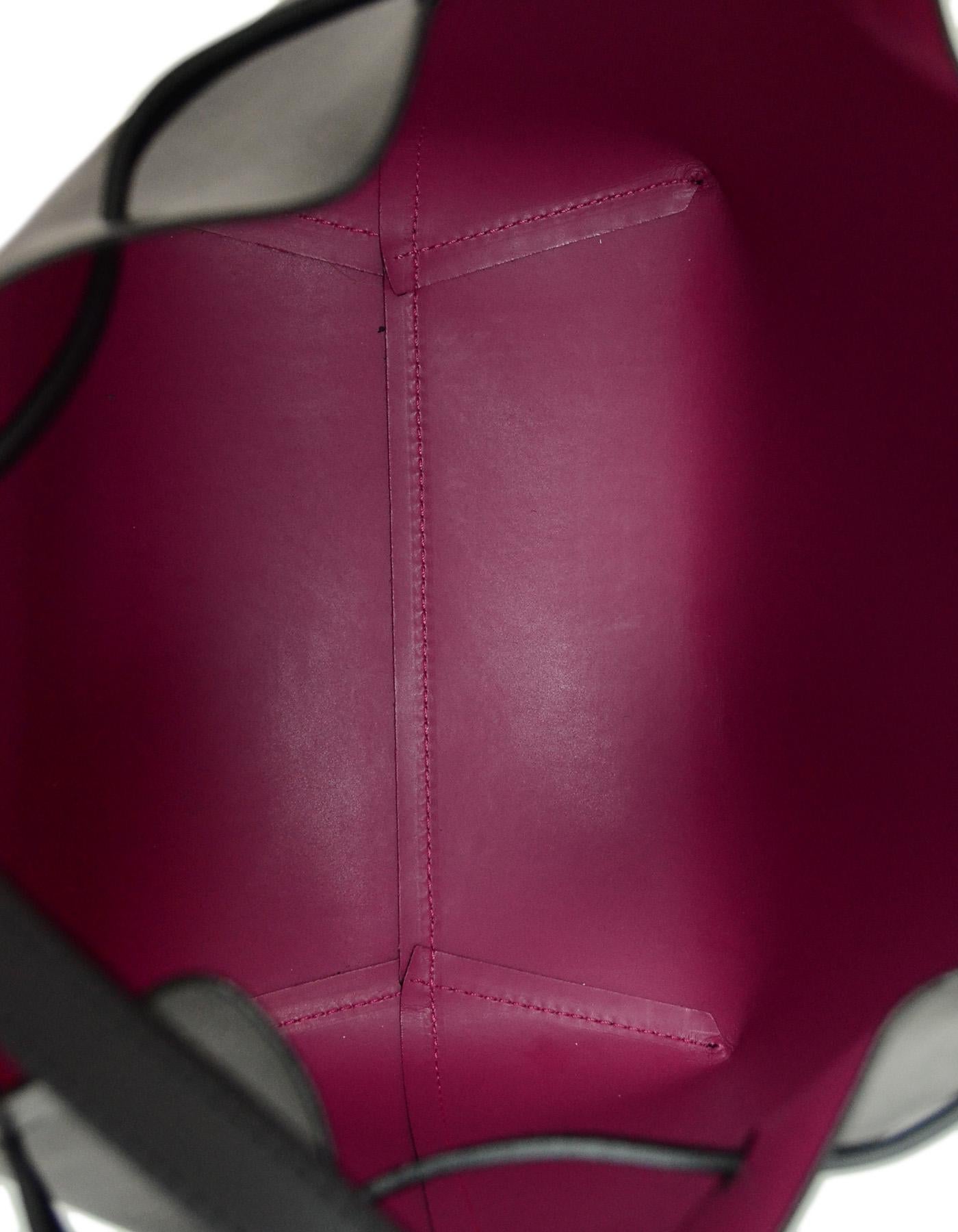 Mansur Gavriel Black/Dolly Pink Interior Leather Large Bucket Bag With Insert 3