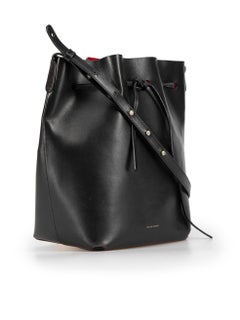 Mansur Gavriel Schwarze Eimertasche aus Leder