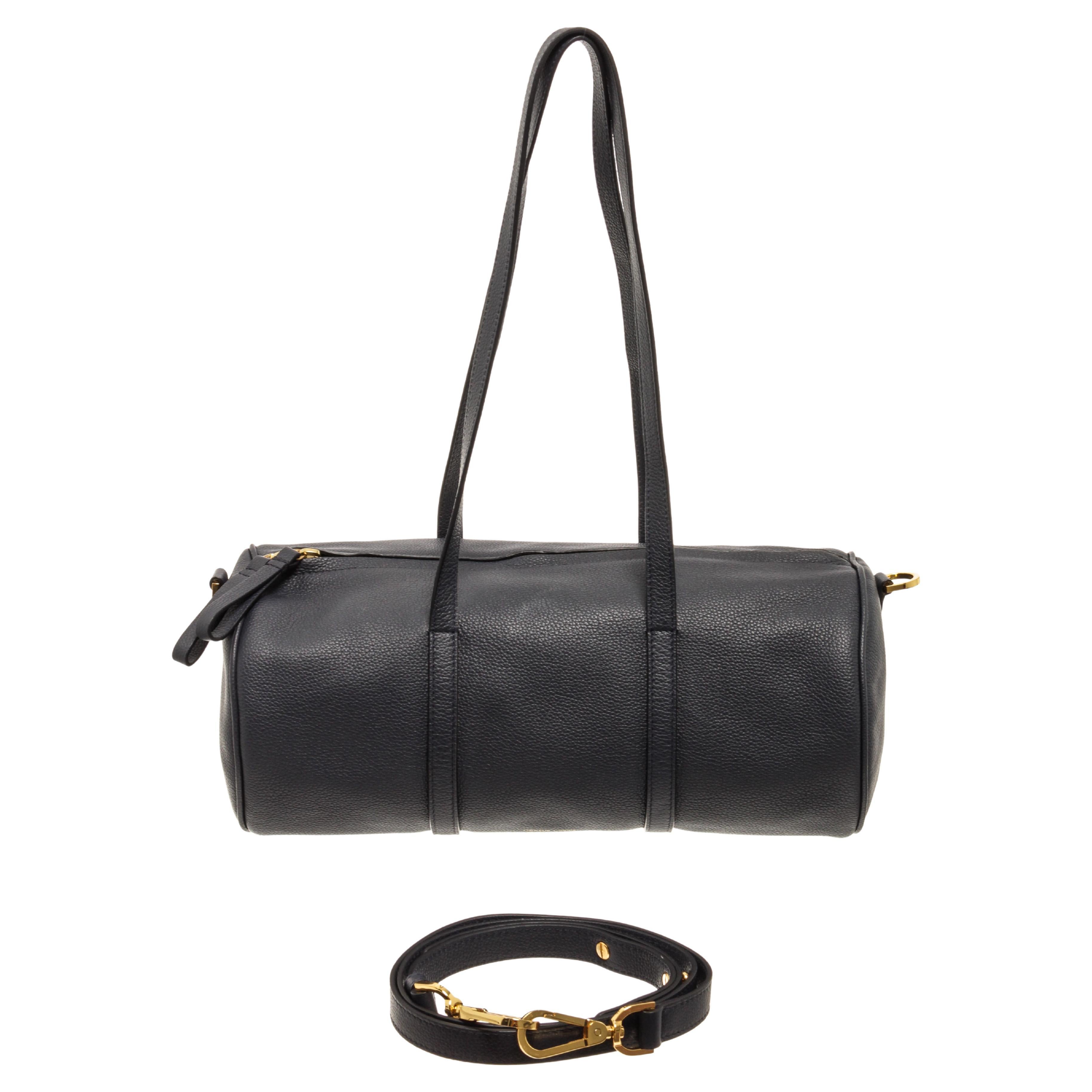 Mansur Gavriel Black Leather Duffle Mini Bag For Sale at 1stDibs