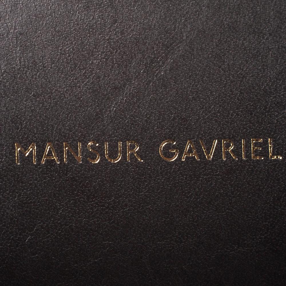 Mansur Gavriel Black Leather Mini Drawstring Bag 4