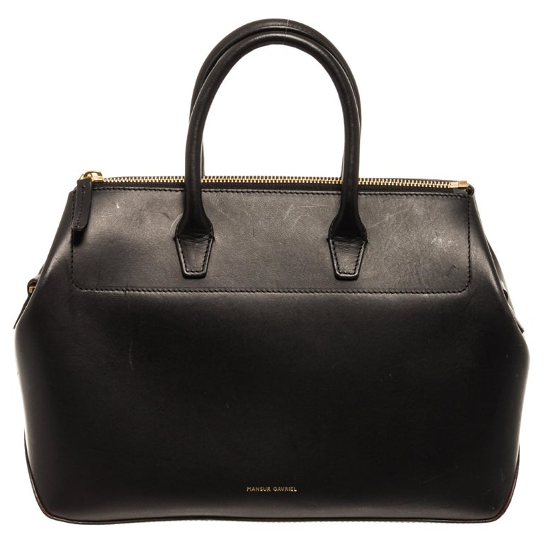 Mansur Gavriel Black Leather Travel Bag For Sale at 1stDibs