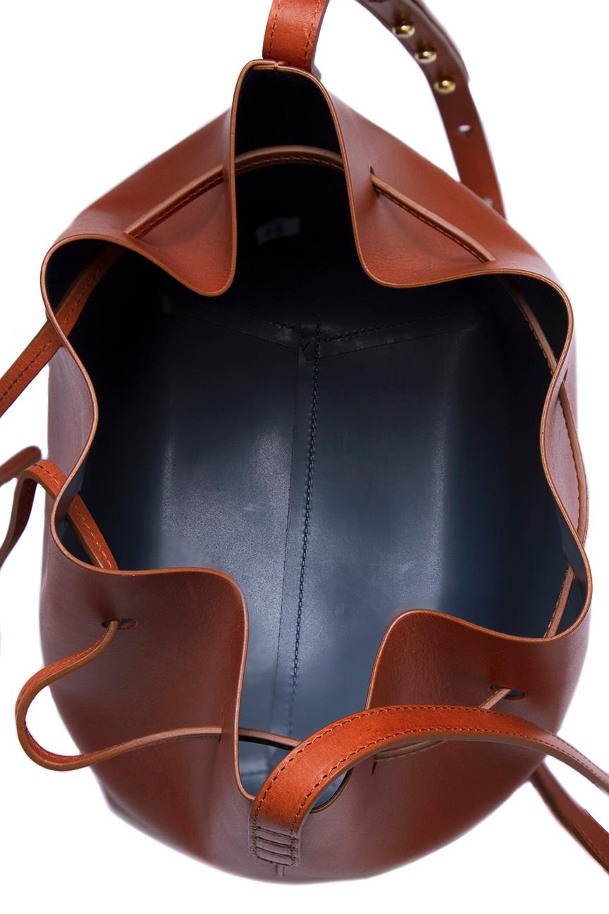 Mansur Gavriel Brandy Leather Bucket Bag In New Condition In Dubai, Al Qouz 2