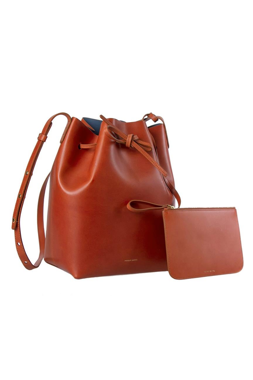 Women's Mansur Gavriel Brandy Leather Bucket Bag