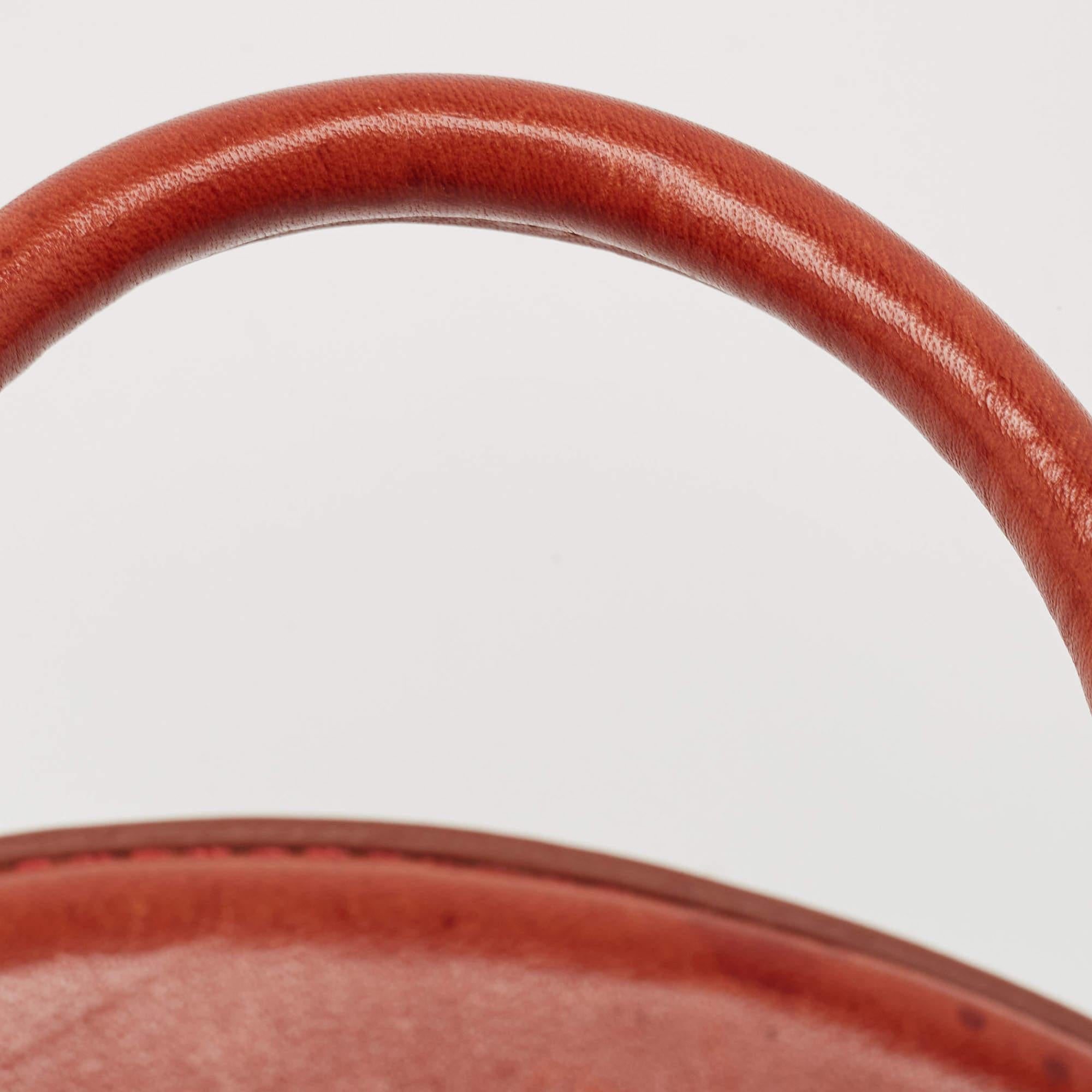 Mansur Gavriel Brown Leather Circle Crossbody Bag 2