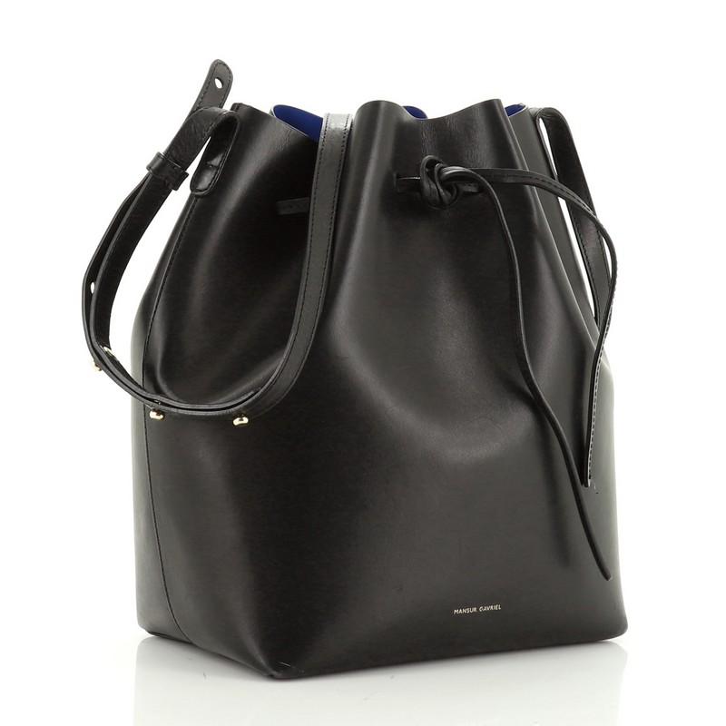 Black Mansur Gavriel Bucket Bag Leather Large