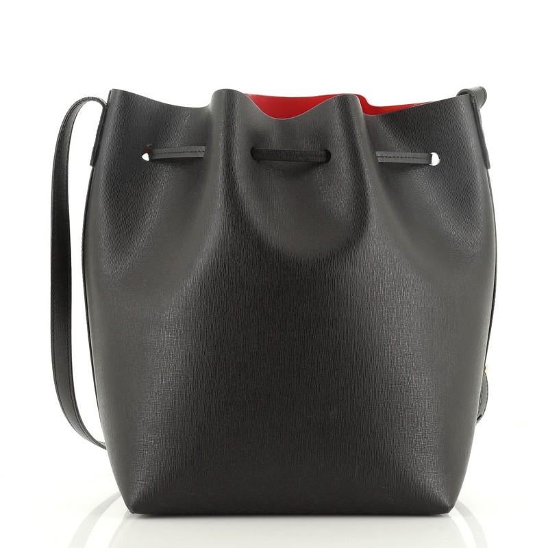 Black Mansur Gavriel Bucket Bag Leather Large