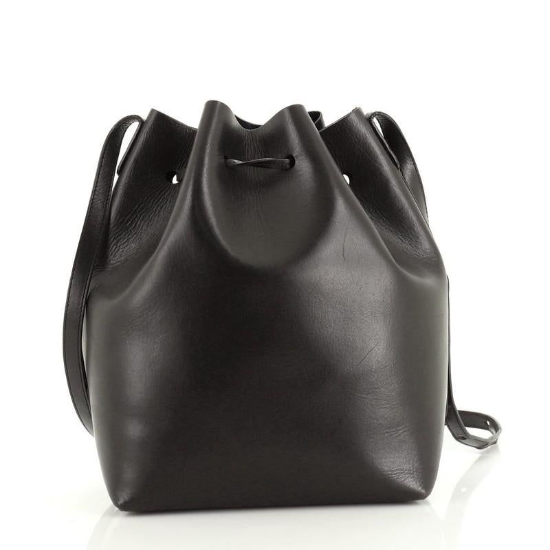 Black Mansur Gavriel Bucket Bag Leather Large