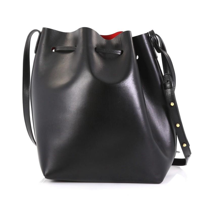 Mansur Gavriel Bucket Bag Leather Large In Good Condition In NY, NY