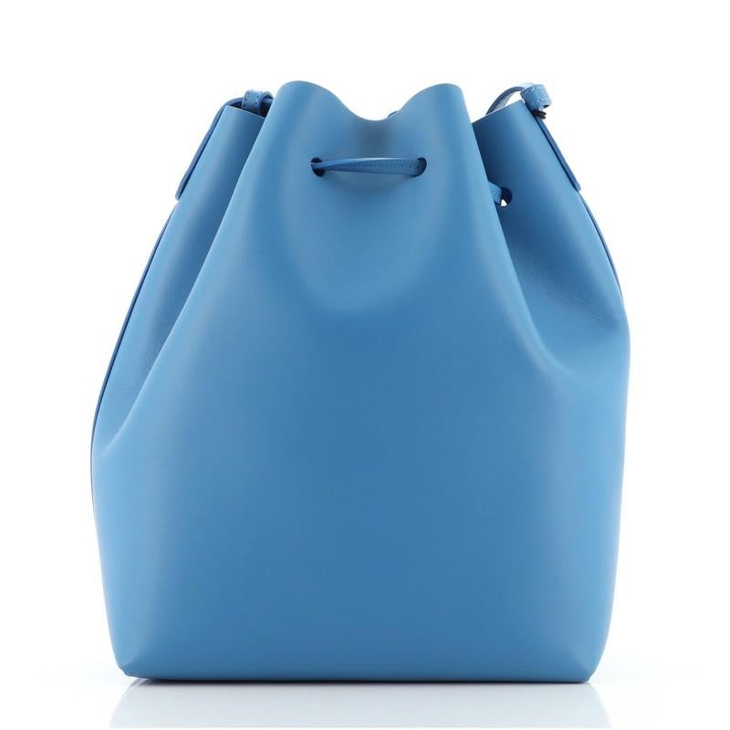 mansur gavriel blue bucket bag