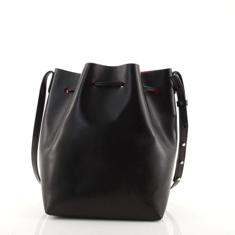 Mansur Gavriel Bucket Bag Leather Large In Good Condition In NY, NY