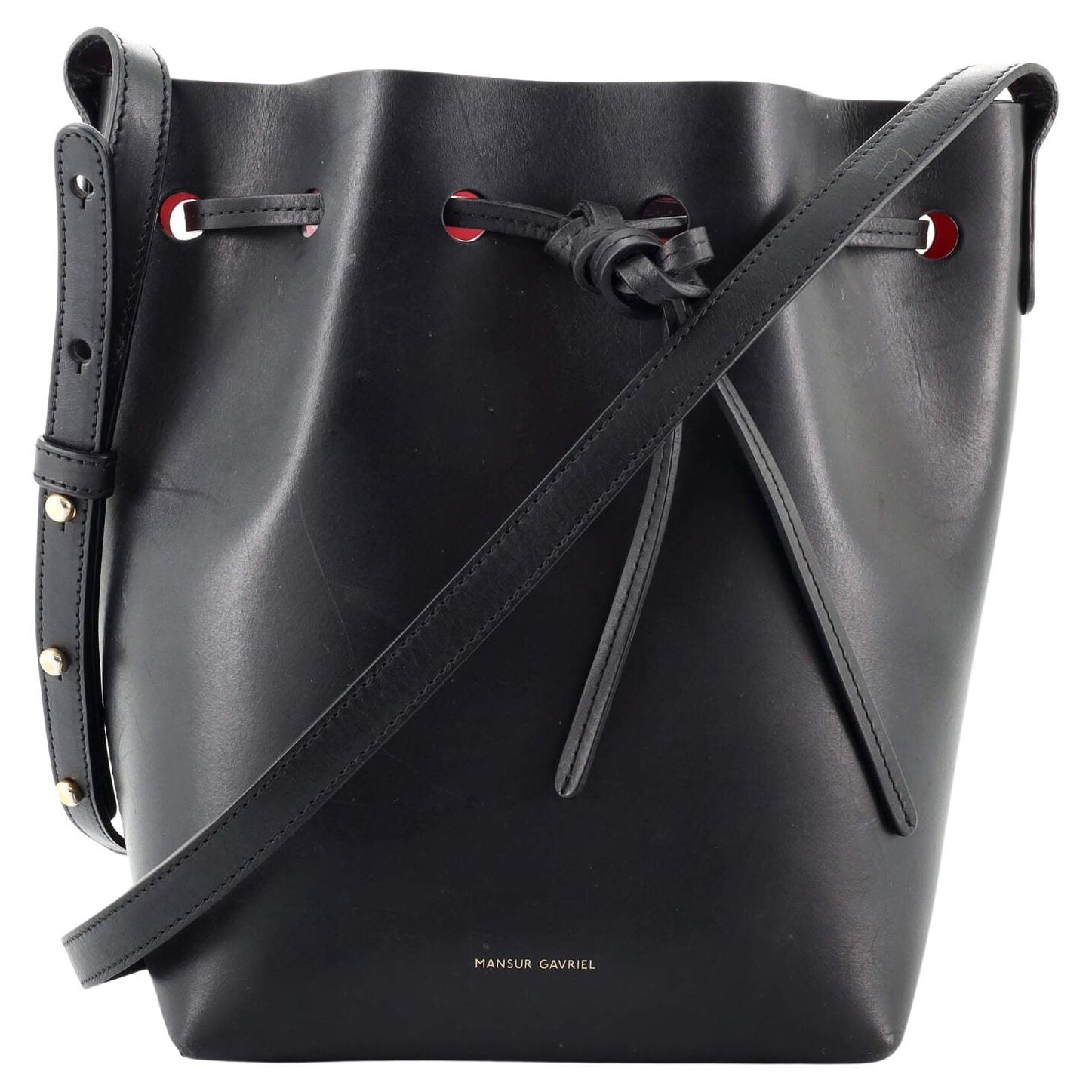 Mansur Gavriel Bucket Bag Leather Mini For Sale at 1stDibs