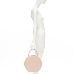 MANSUR GAVRIEL Circle rosa blush nude smooth leather top handle bag