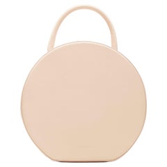 MANSUR GAVRIEL - Sac à poignée en cuir lisse rose rosé à cercles