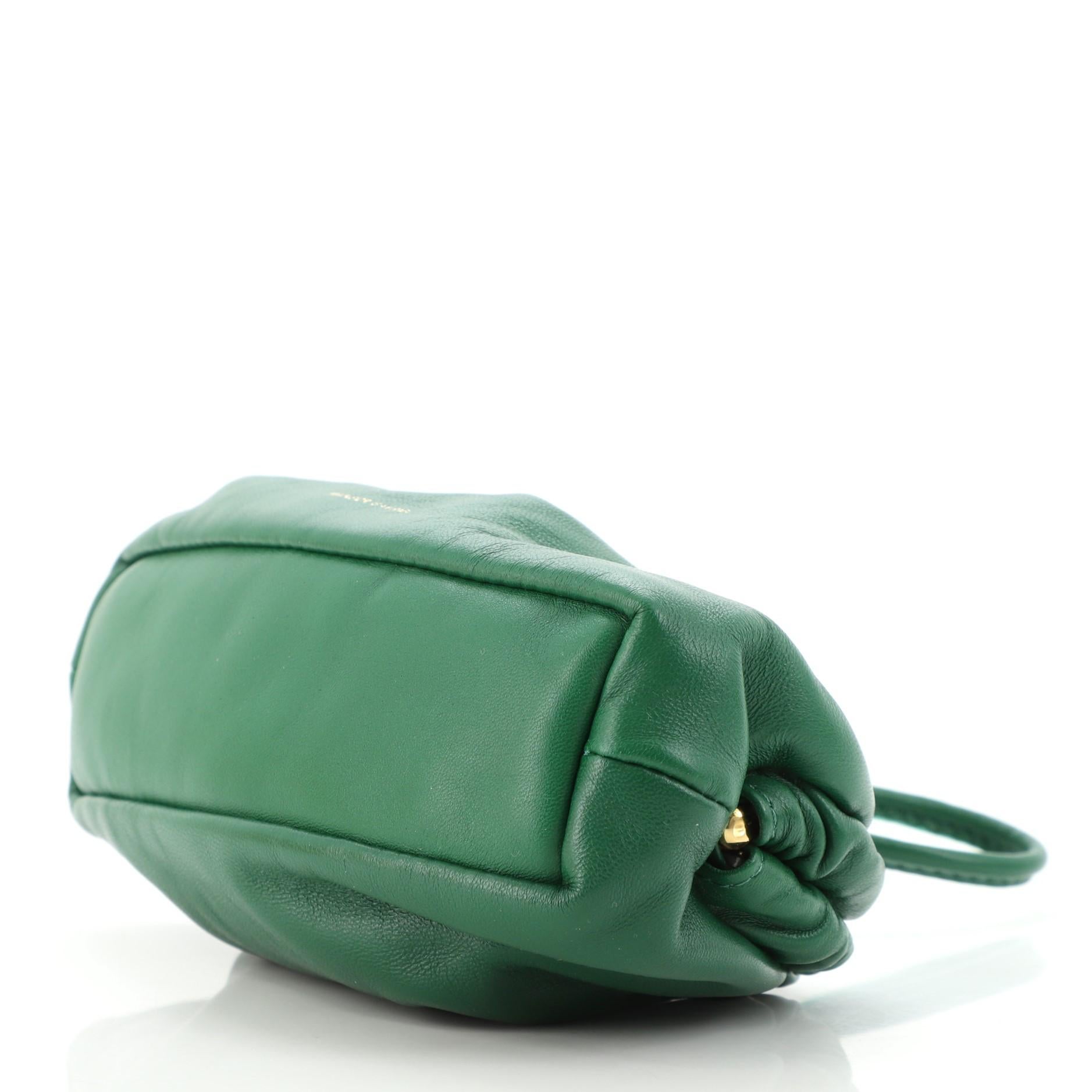 Mansur Gavriel Cloud Wristlet Clutch Leather Mini In Good Condition In NY, NY