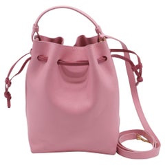 Borsa a secchiello con coulisse "Confetti" di Mansur Gavriel in pelle rosa