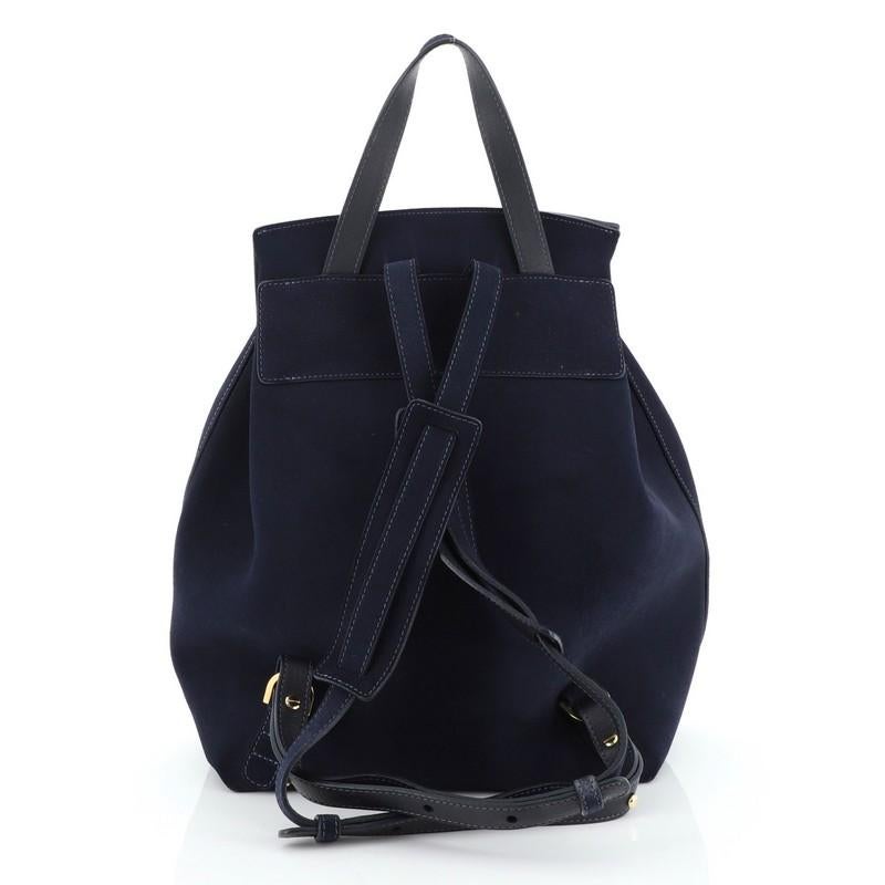 Black Mansur Gavriel Drawstring Backpack Suede Mini