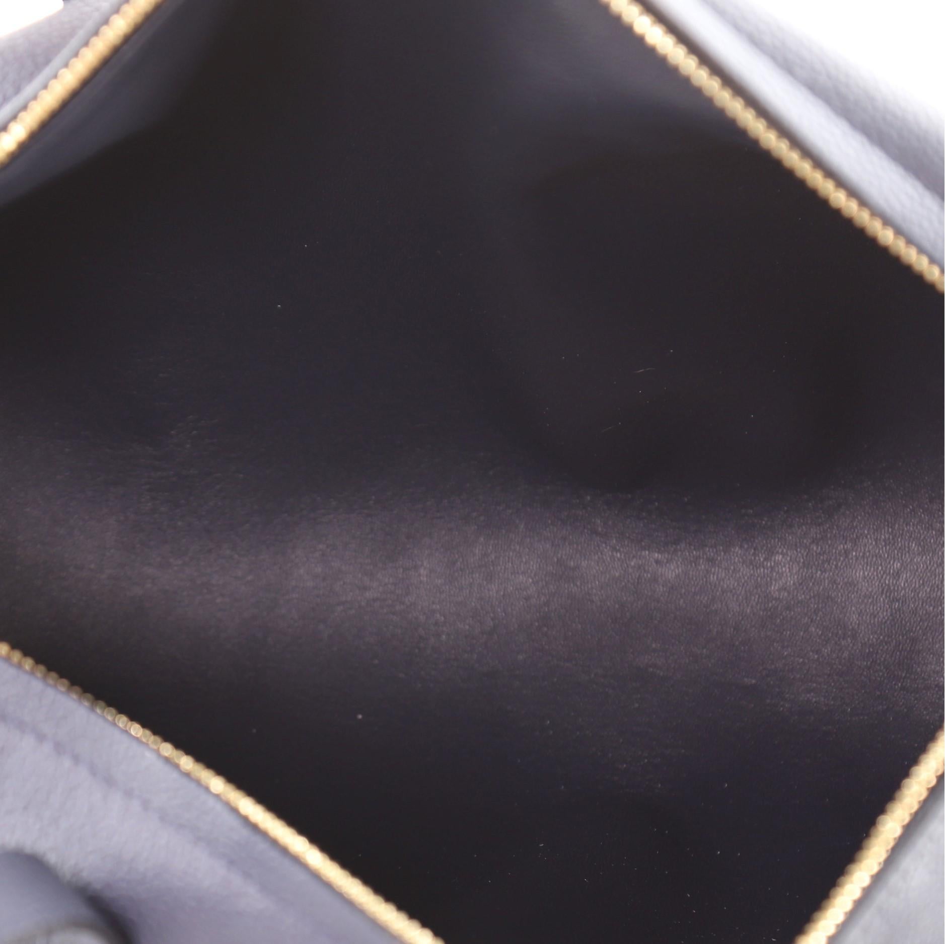 Mansur Gavriel Duffle Bag Leather Mini Blue In Good Condition In Irvine, CA