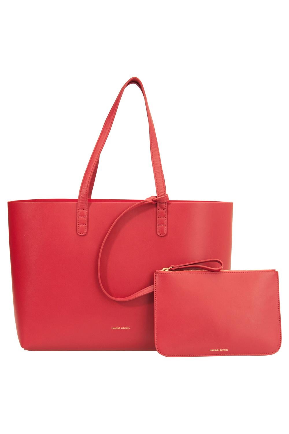 Masterfully crafted with leather and accompanied by a pouch, this luxurious tote essays functional fashion! This piece from Mansur Gavriel features two handles and a spacious leather interior. It will be a wonderful everyday accessory.

Includes: