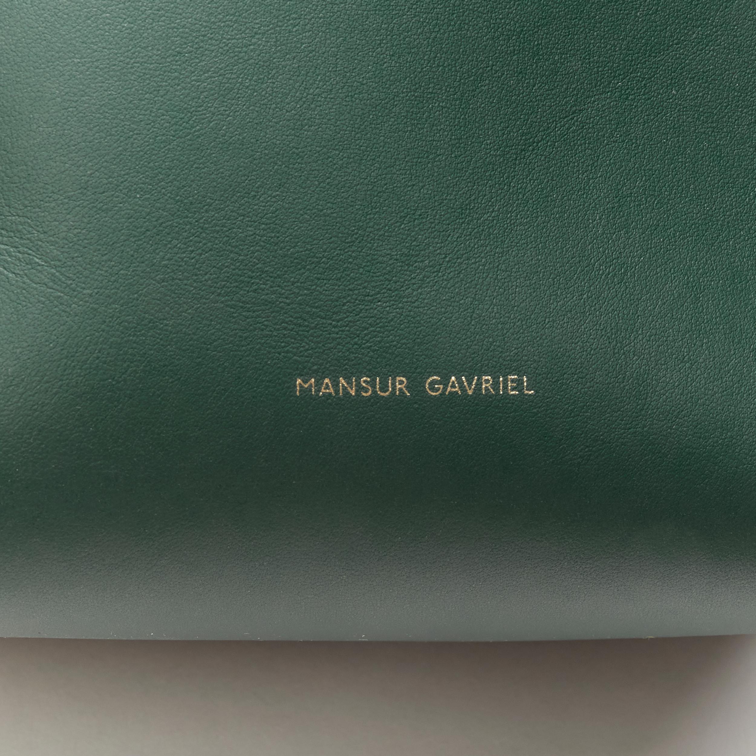 MANSUR GAVRIEL forest green leather mini bucket bag In Good Condition In Hong Kong, NT