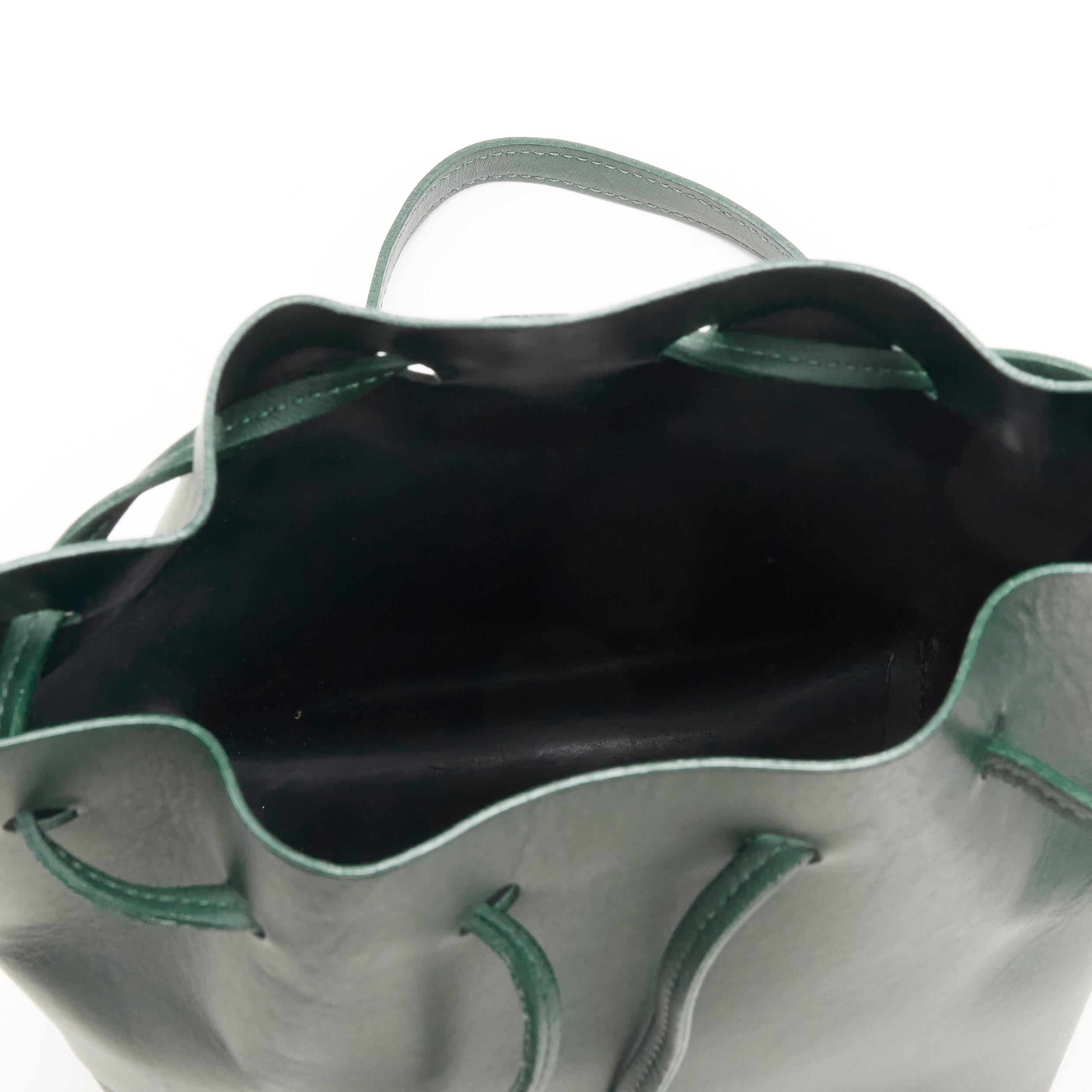 Men's MANSUR GAVRIEL forest green leather mini bucket bag