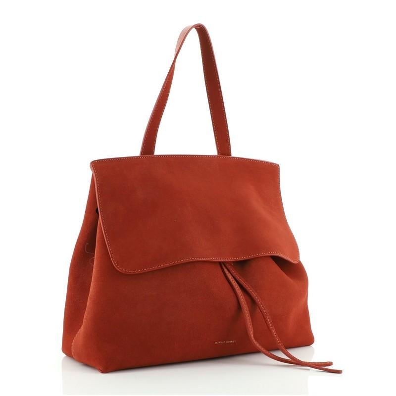 Red Mansur Gavriel Lady Bag Suede Medium