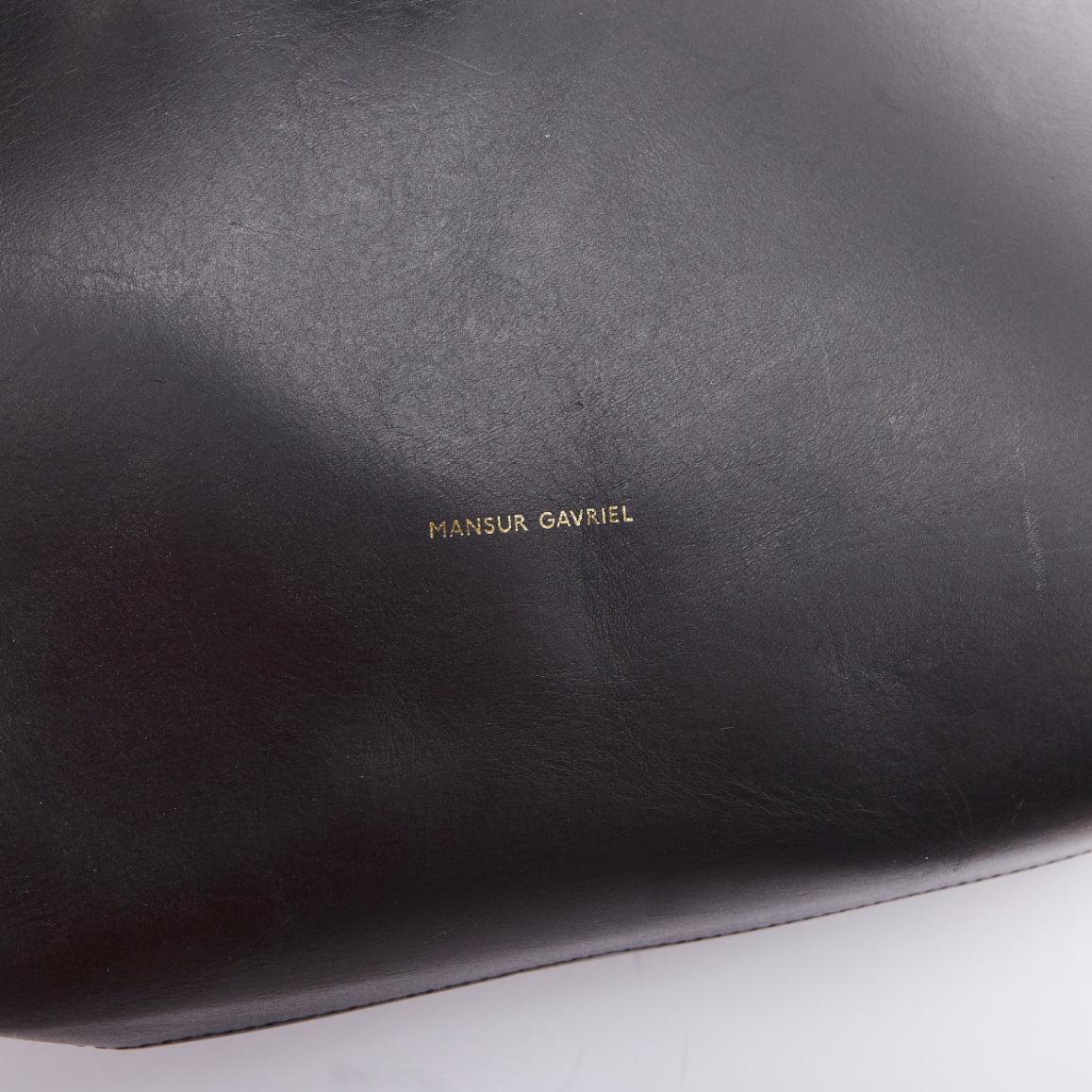 MANSUR GAVRIEL Lady black calfskin flap crossbody top handle messenger bag 2