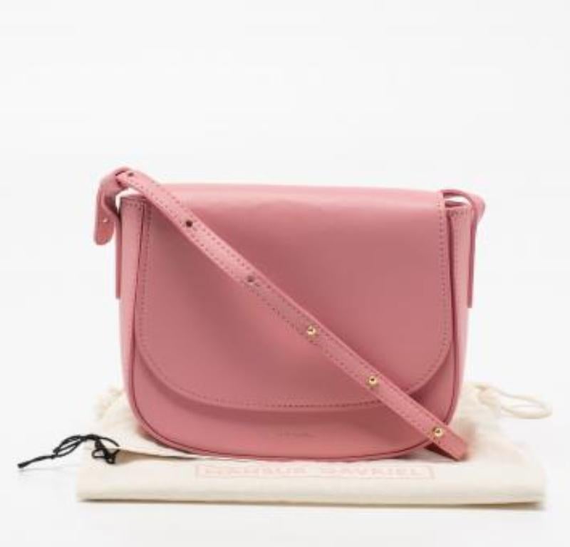 Mansur Gavriel Hellrosa Leder-Mini-Umhängetasche im Angebot 6