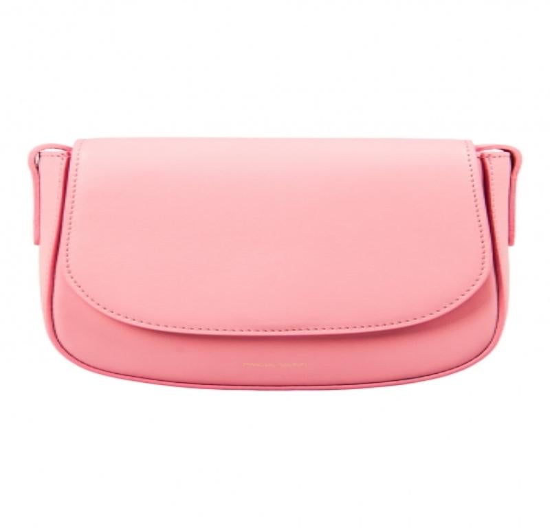 Mansur Gavriel Hellrosa Leder-Mini-Umhängetasche im Angebot 3