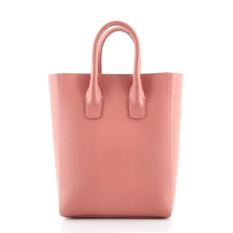 Mansur Gavriel Logo North South Tragetasche aus Leder Mini (Pink)