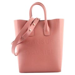 Mansur Gavriel Logo North South Tragetasche aus Leder Mini