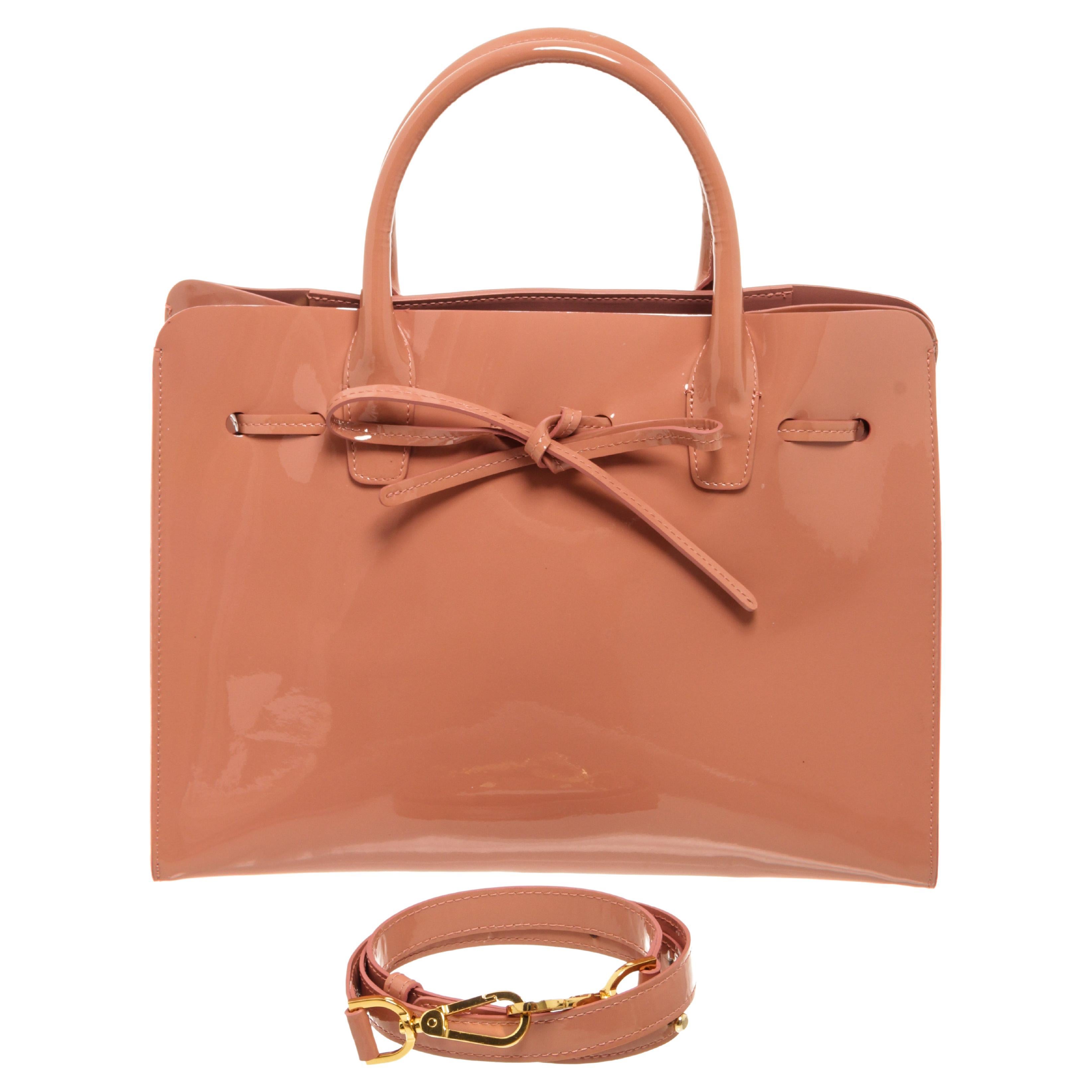 MANSUR GAVRIEL Black Leather Red Interior Tote Bag at 1stDibs black