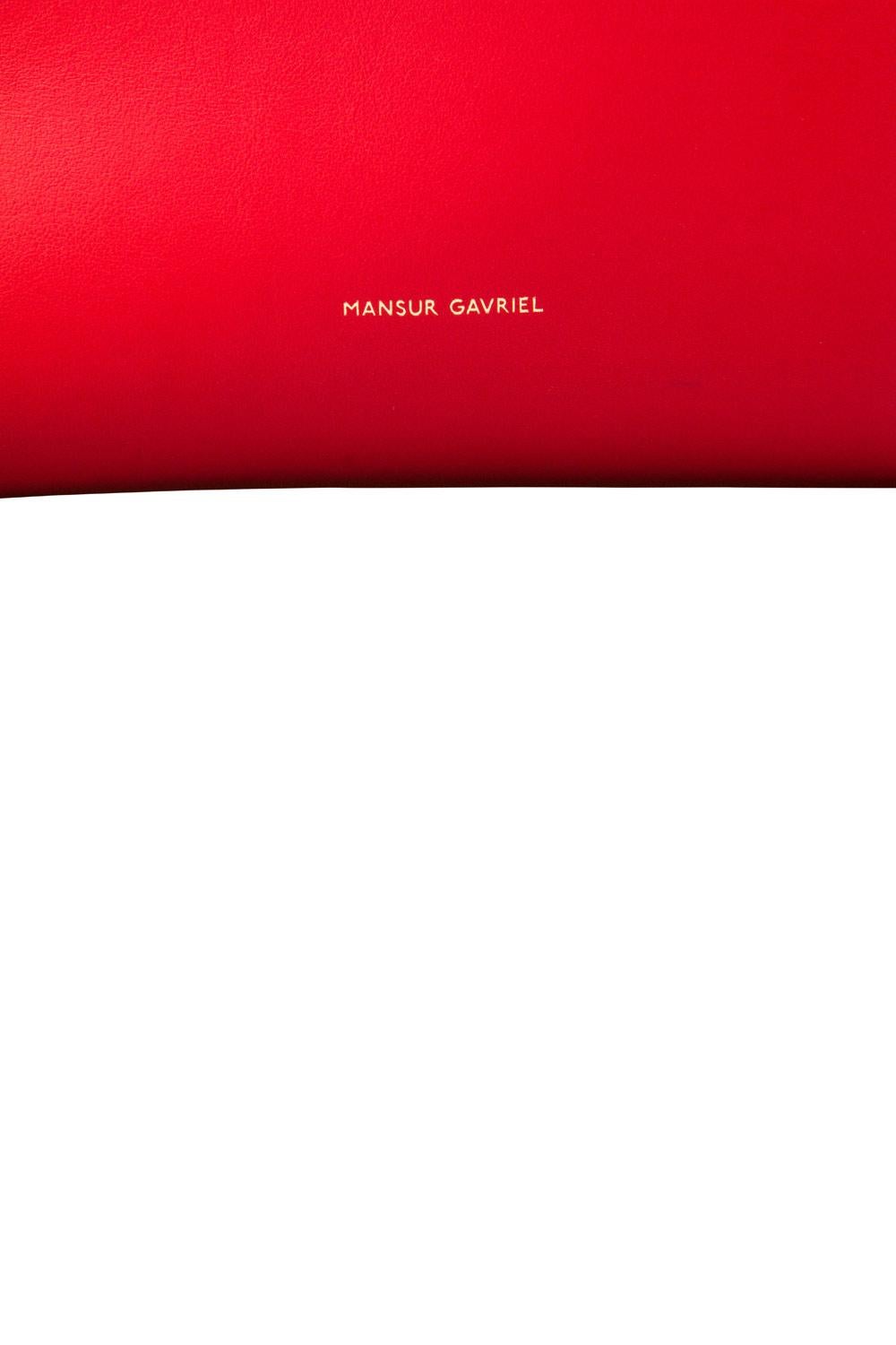 mansur gavriel bucket bag red
