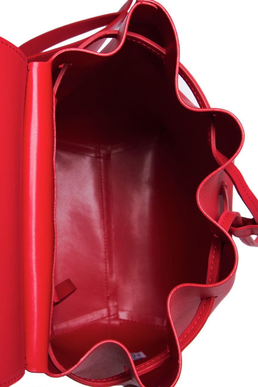 Mansur Gavriel Red Leather Mini Backpack In Excellent Condition In Dubai, Al Qouz 2